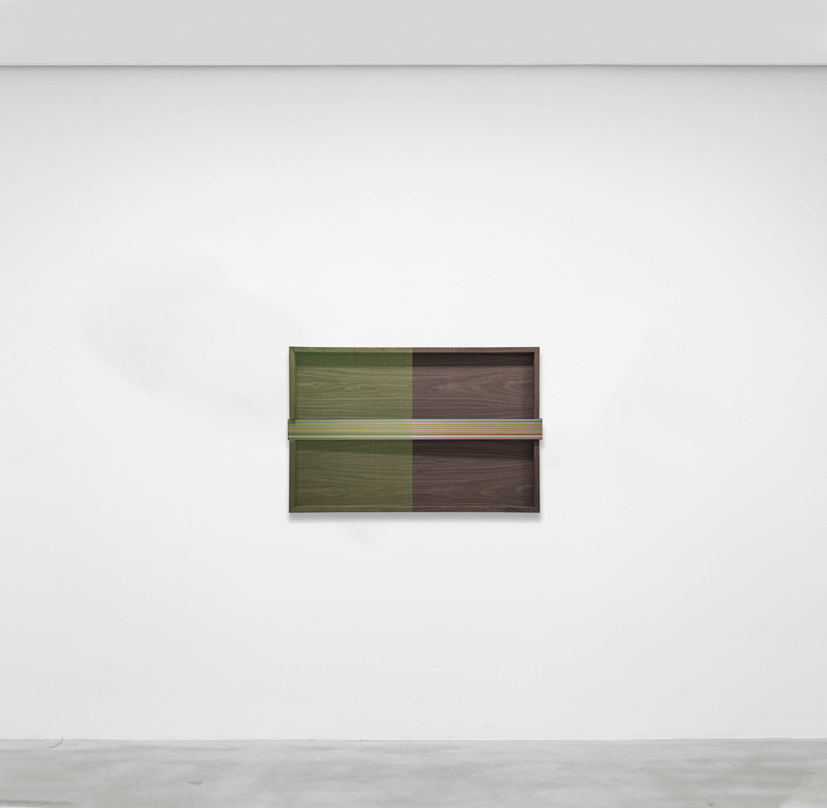 Opera di Brian WILLS, Titolo Untitled (green, blue raised)